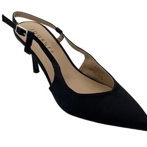 Journee Collection Women's Knightly Slingback Pumps Black Size 8